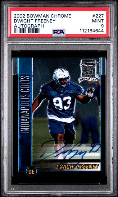 2002 Bowman Chrome Dwight Freeney #227 (Autograph) Mint 9 front
