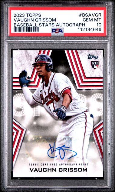 2023 Topps Baseball Stars Autographs Vaughn Grissom #Bsavgr (Baseball Stars Autograph) Gem Mt 10 front