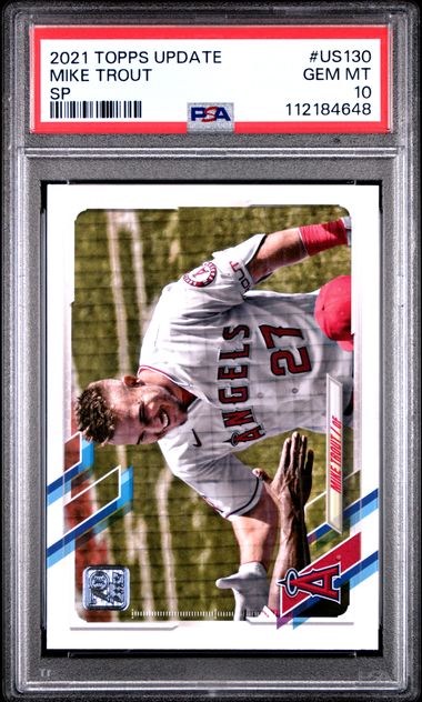 2021 Topps Update Mike Trout #Us130 (Sp) Gem Mt 10 front