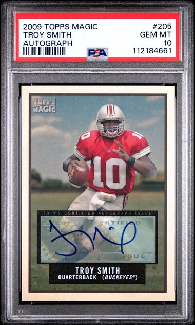 2009 Topps Magic Troy Smith #205 (Autograph) Gem Mt 10 front