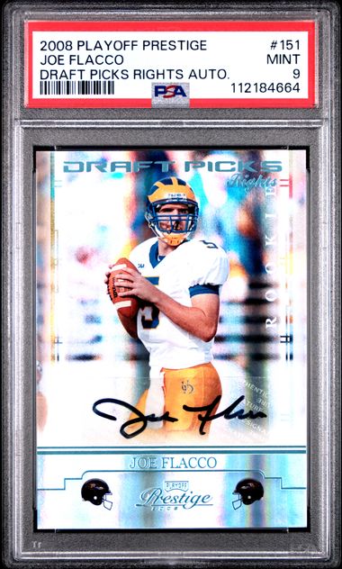 2008 Playoff Prestige Joe Flacco #151 (Draft Picks Rights Auto.) Mint 9 front