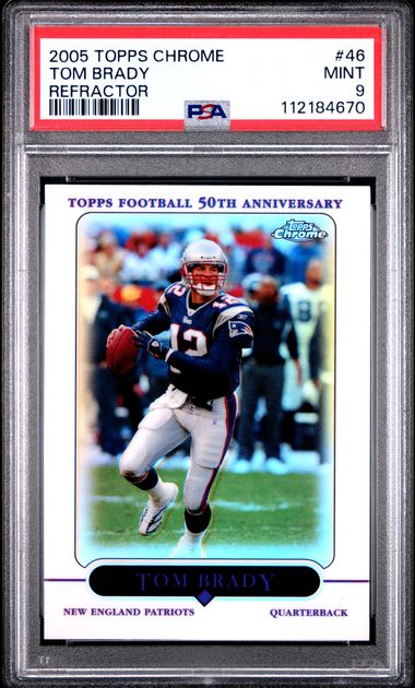 2005 Topps Chrome Tom Brady #46 (Refractor) Mint 9 front