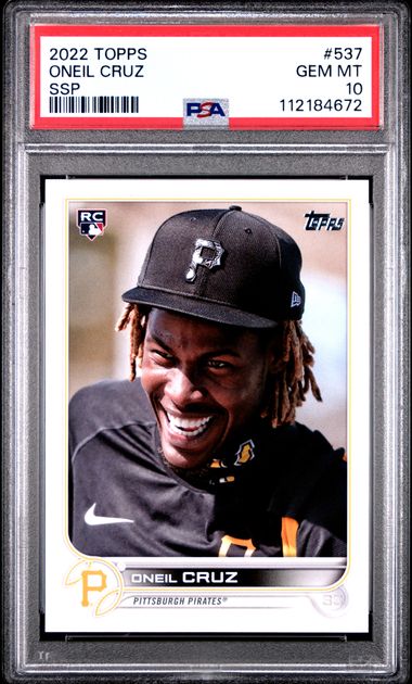 2022 Topps Oneil Cruz #537 (Ssp) Gem Mt 10 front