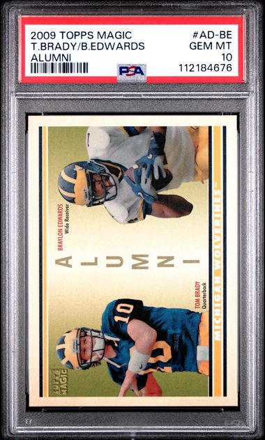 2009 Topps Magic Alumni T.brady/B.edwards #Ad-Be (Alumni) Gem Mt 10 front
