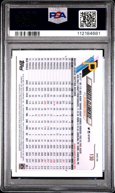 2021 Topps Roberto Clemente #130 Mint 9 back