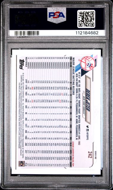 2021 Topps Derek Jeter #242 Mint 9 back