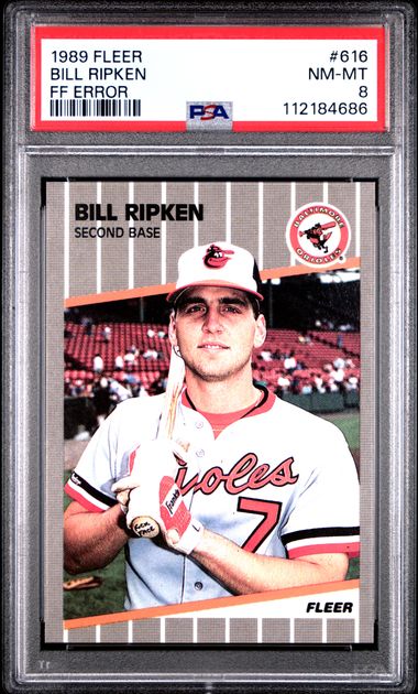 1989 Fleer Bill Ripken #616 (Ff Error) Nm-Mt 8 front