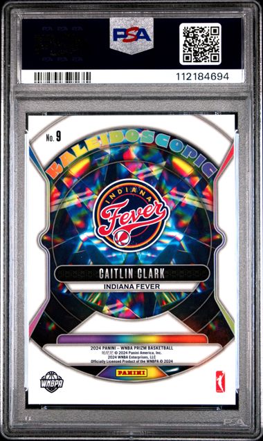 2024 Panini Prizm Wnba Kaleidoscopic Caitlin Clark #9 Gem Mt 10 back