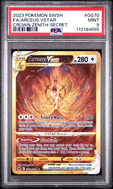 2023 Pokemon Sword And Shield Crown Zenith Fa/Arceus Vstar #Gg70 (Crown Zenith-Secret) Mint 9 front