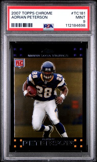 2007 Topps Chrome Adrian Peterson #Tc181 Mint 9 front