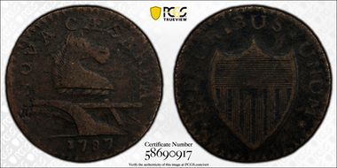 1787 NJ 1/2P Large Plan, Plain Shield N1BN