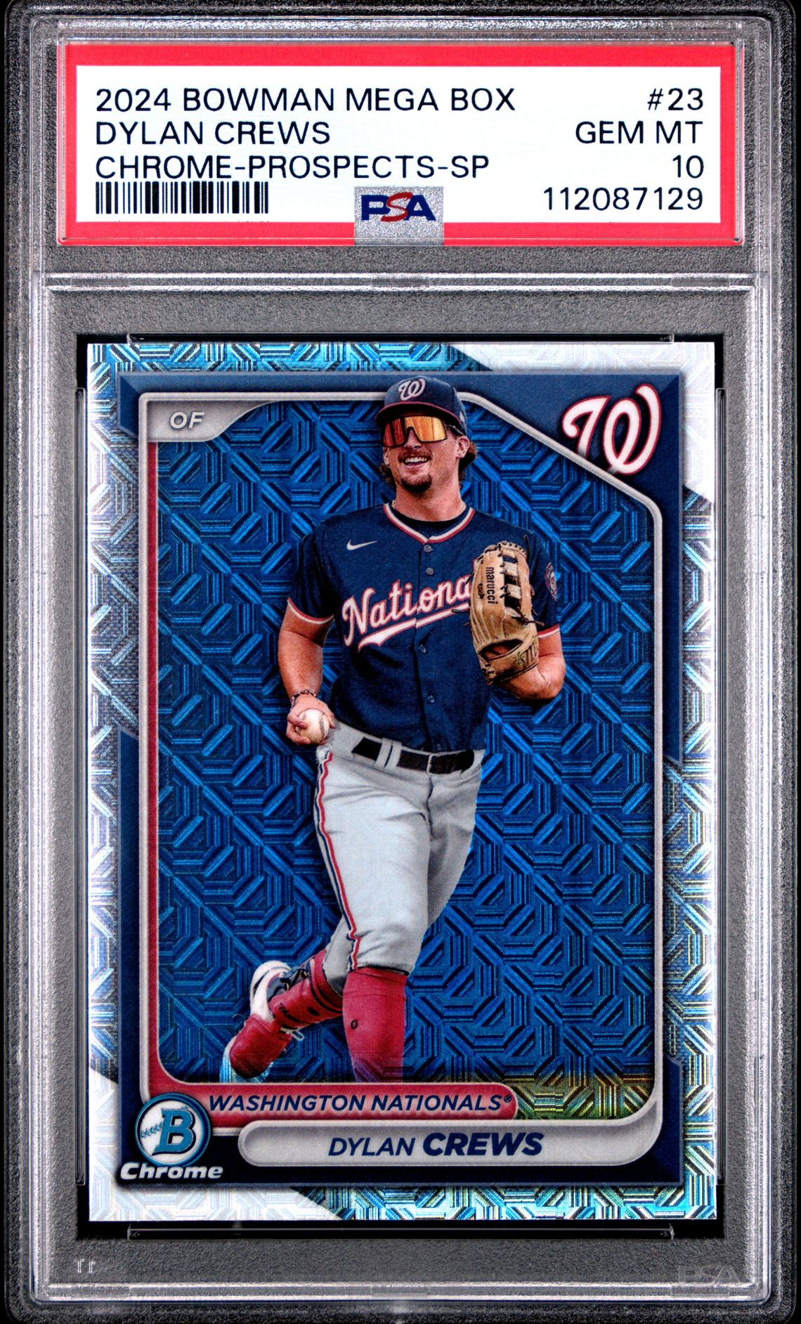 2024 Bowman BOWMAN MEGA BOX CHROME PROSPECTS Refractor #23 Dylan Crews front