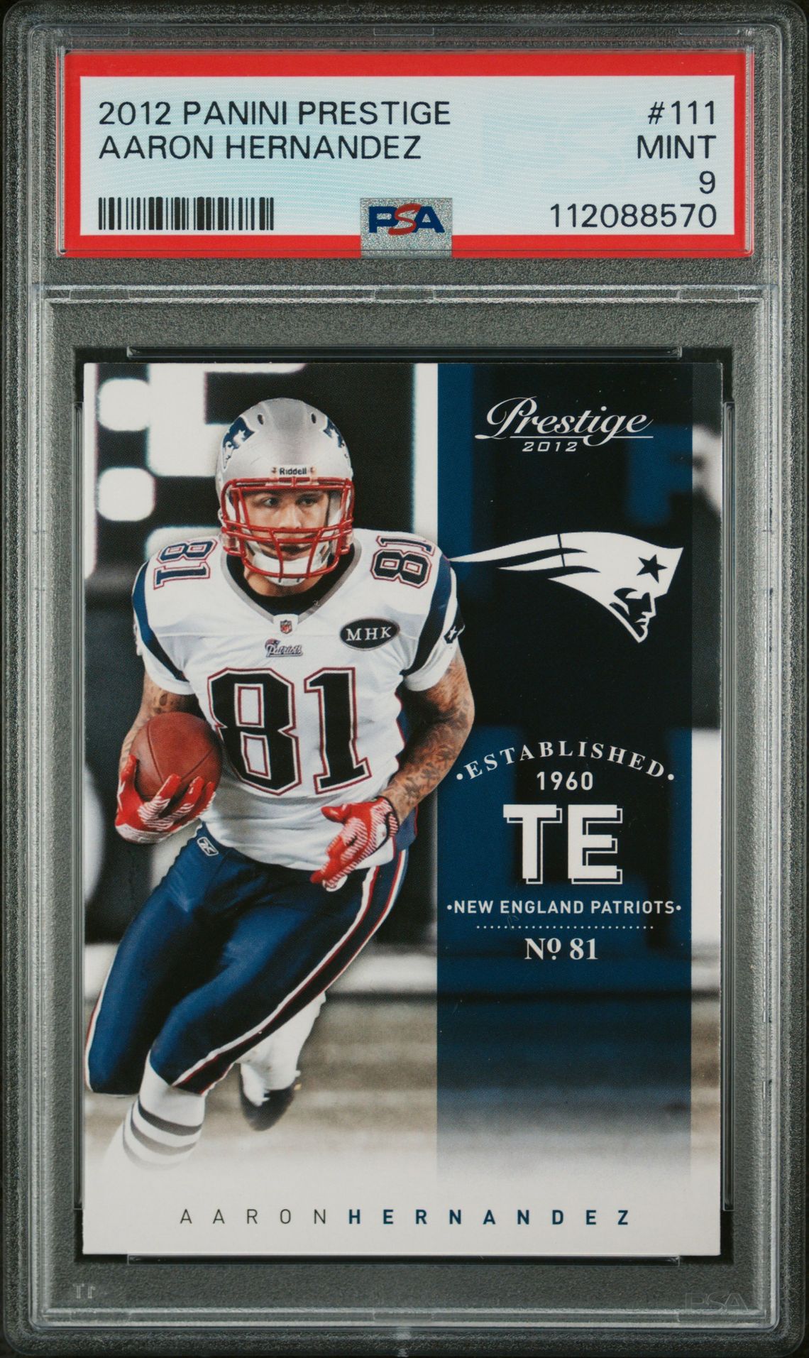 2012 Panini PANINI PRESTIGE #111 Aaron Hernandez front