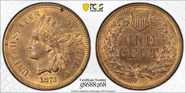 1873 1C Open 3 MS64RB