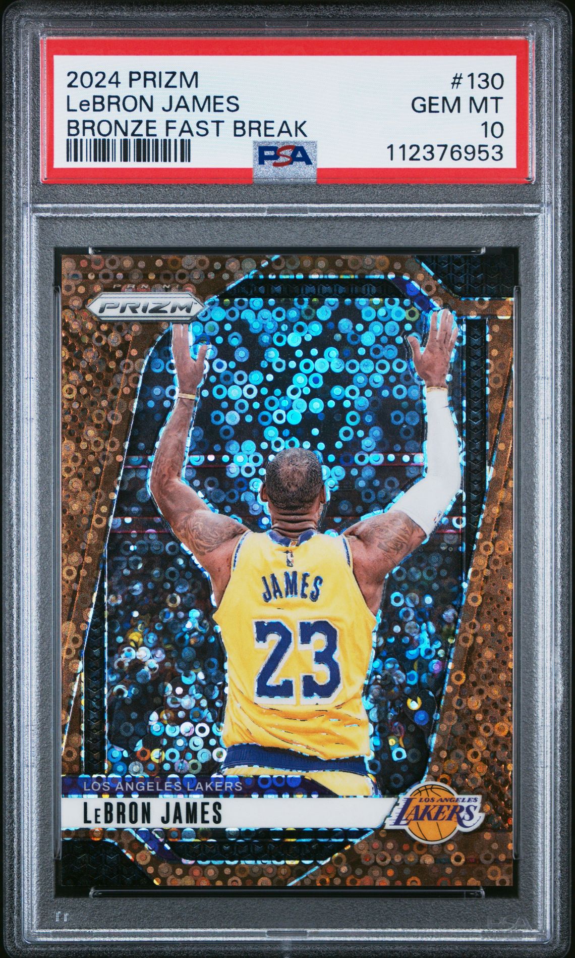 2024 Panini Prizm BRONZE FAST BREAK #130 Lebron James front