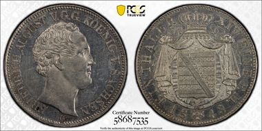 1843-G Thaler KM-1148 Dav-875 N1