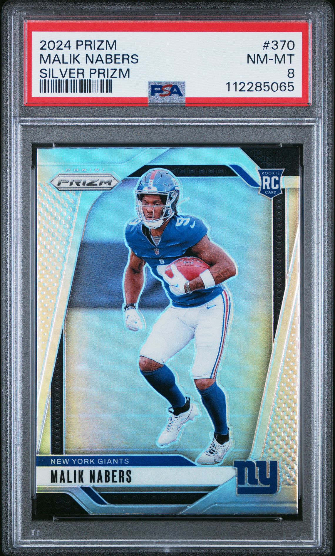 2024 Panini Prizm Malik Nabers #370 (Silver Prizm) Nm-Mt 8 front