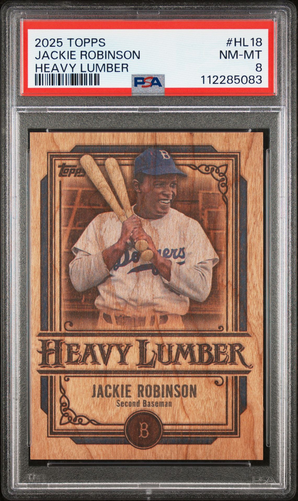 2025 Topps Heavy Lumber Jackie Robinson #Hl18 Nm-Mt 8 front