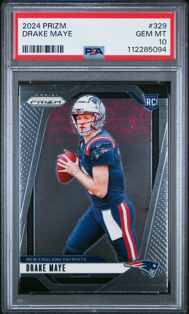 2024 Panini Prizm Drake Maye #329 Gem Mt 10 front