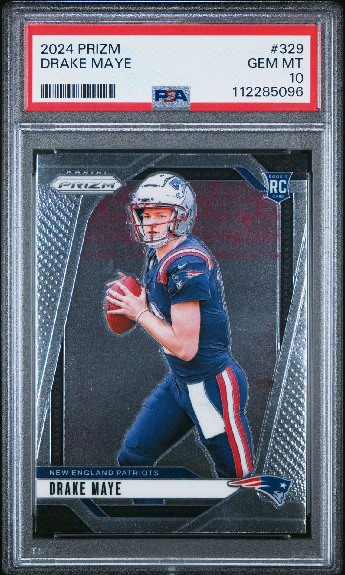 2024 Panini Prizm Drake Maye #329 Gem Mt 10 front