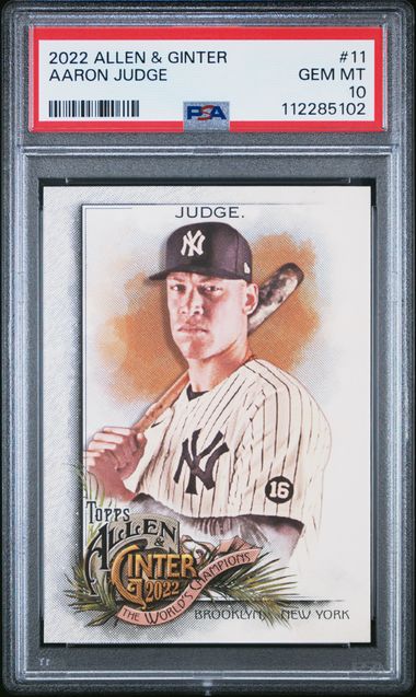 2022 Topps Allen & Ginter Aaron Judge #11 Gem Mt 10 front