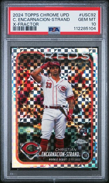 2024 Topps Chrome Update C. Encarnacion-Strand #Usc92 (X-Fractor) Gem Mt 10 front