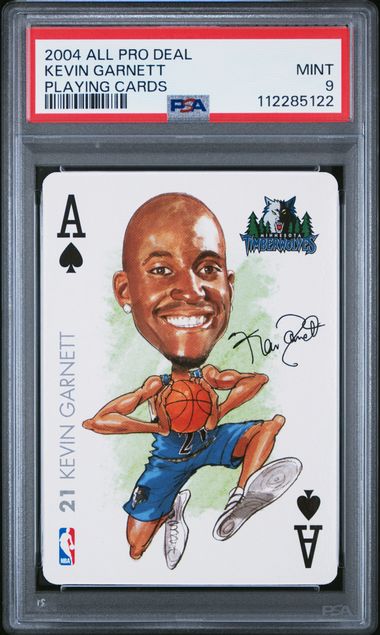 2004 All Pro Deal Playing Cards Kevin Garnett (Playing Cards) Mint 9 front