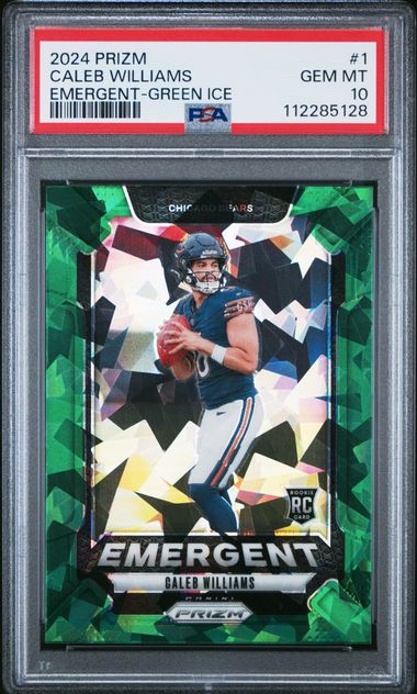 2024 Panini Prizm Emergent Caleb Williams #1 (Emergent-Green Ice) Gem Mt 10 front