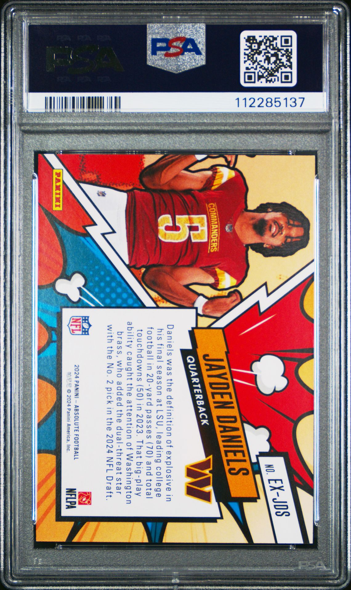 2024 Panini Absolute Explosive Jayden Daniels #Exjds Mint 9 back