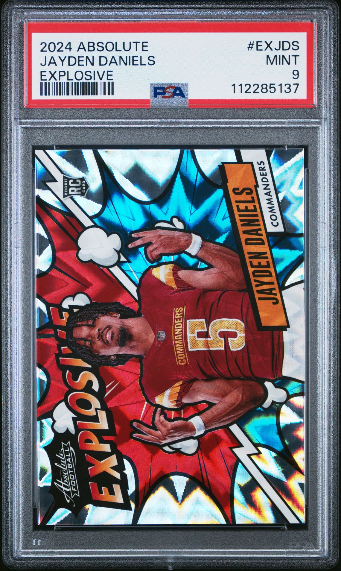 2024 Panini Absolute Explosive Jayden Daniels #Exjds Mint 9 front