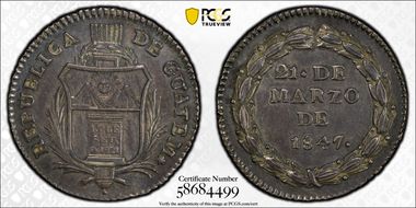 1847. (Real) Fonrobert-7236 Ag Proclamation AU55
