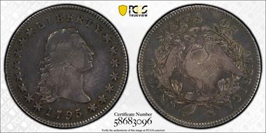 1795 $1 Flowing Hair, BB-18 VF25