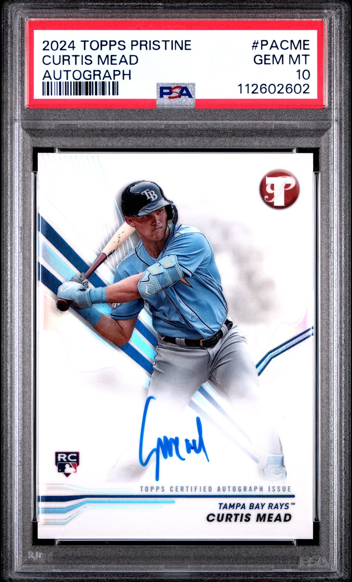 2024 Topps TOPPS PRISTINE PRISTINE AUTOGRAPHS #PACME Curtis Mead front