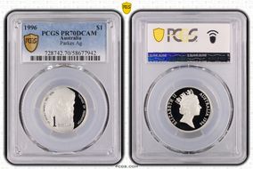 1996 $1 Parkes Ag PR70DCAM
