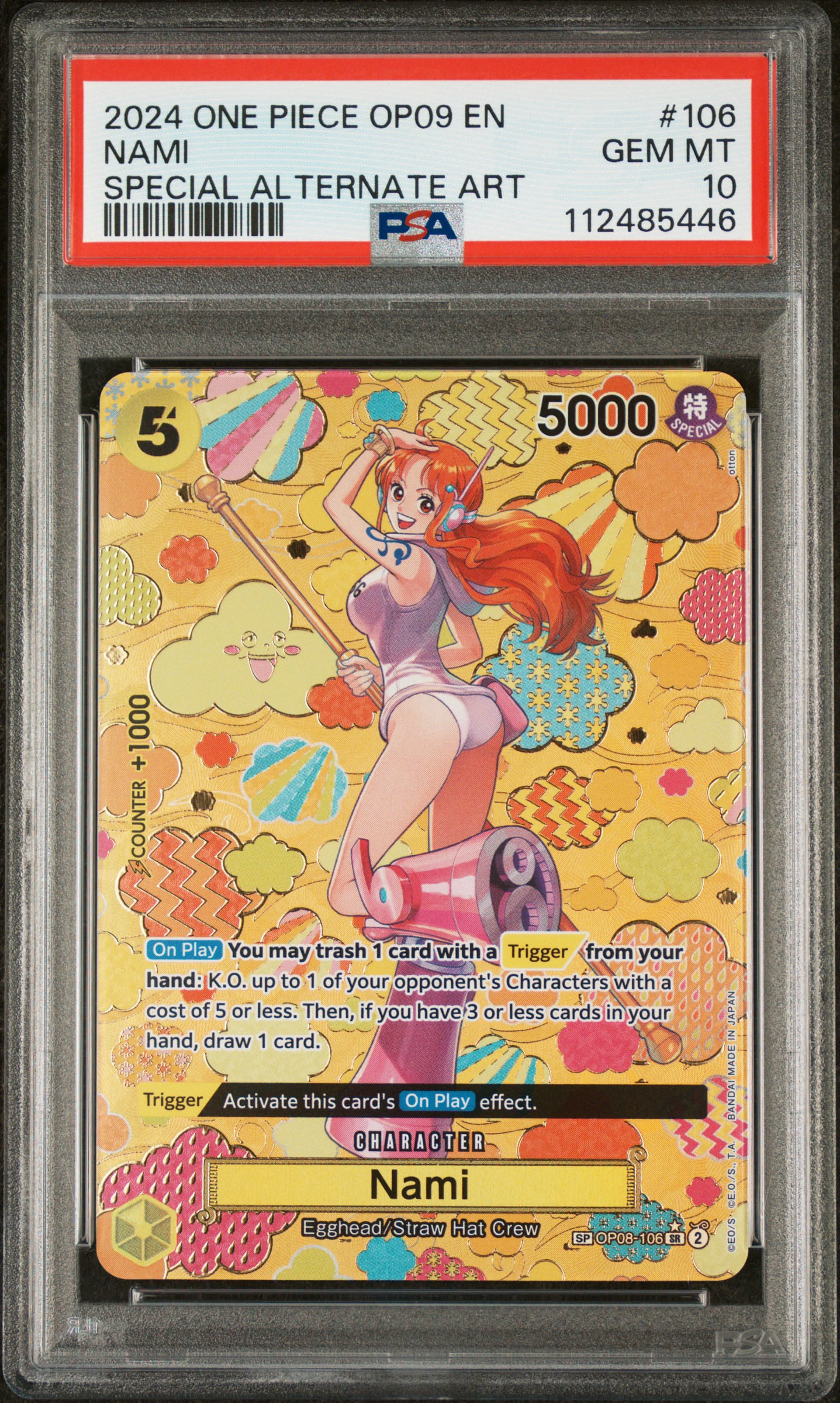 2024 #106 Nami PSA 10 One Piece OP09-Emperors in the New World