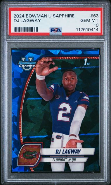 2024 Bowman Bowman University Sapphire #63 Dj Lagway front