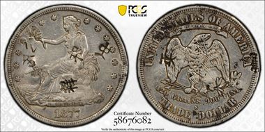 1877-S T$1 Chopmarked N1