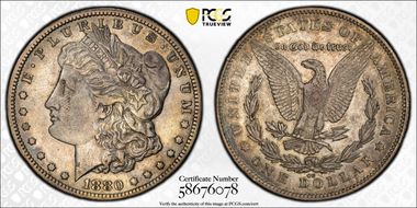 1880/79-CC $1 Reverse of 1878 XF45