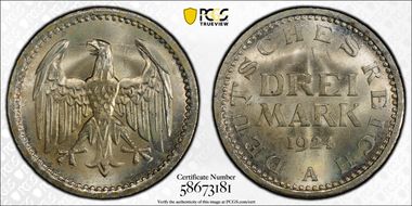 1924-A 3 Mk J-312 MS64