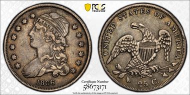 1836 25C B-2 VF35