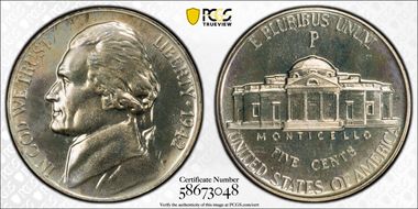 1942-P 5C Silver PR67