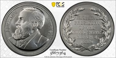 (2025-S) Medal Benjamin Harrison Silver Matte Finish First Strike MS69