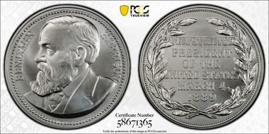 (2025-S) Medal Benjamin Harrison Silver Matte Finish First Strike MS70