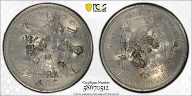 1875-S/CC T$1 Chopmarked N1