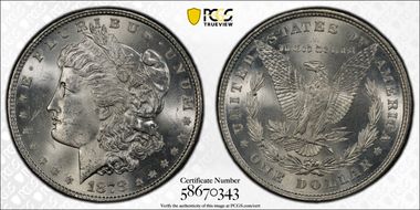 1878 8TF $1 VAM 14.1, Alligator Eye MS64