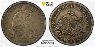 1861-S 50C VF30