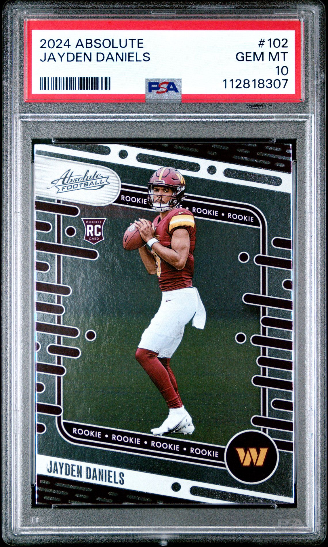 2024 Panini Absolute Jayden Daniels #102 Gem Mt 10 front