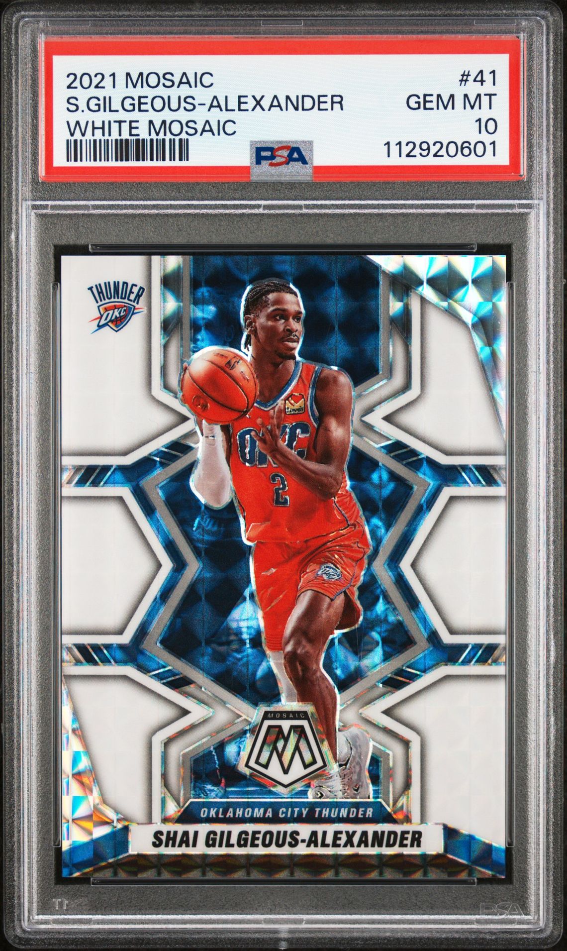 2021 Panini PANINI MOSAIC WHITE MOSAIC #41 S.Gilgeous-Alexander front