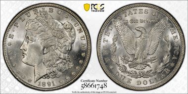 1891 $1 MS64