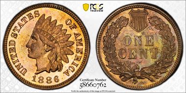 1886 1C Type 1 PR63RB